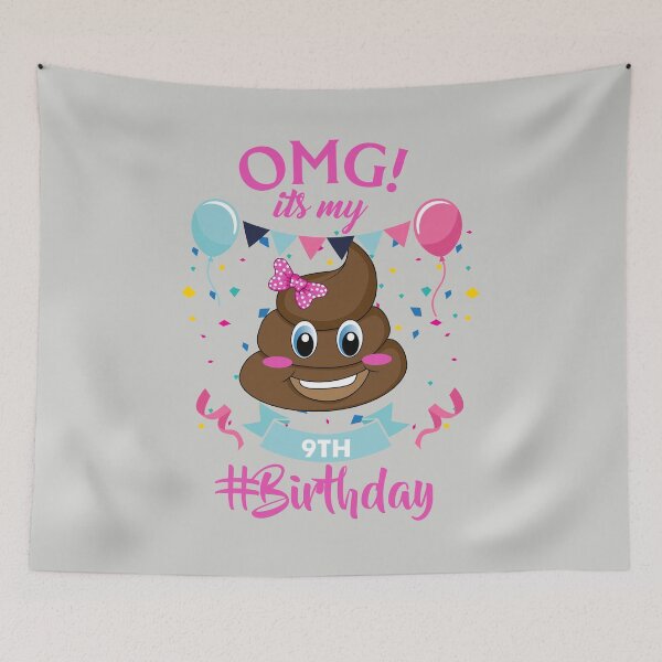 Item preview, 9th birthday Girl - Poop Emoji designed and sold by melsens.
