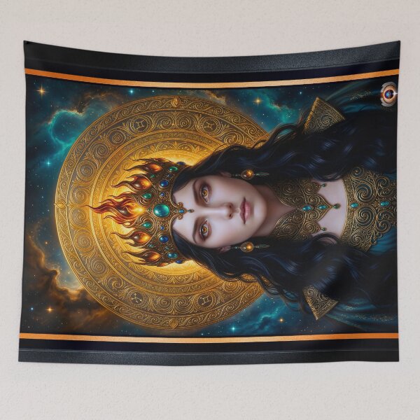 Item preview, Cosmic Empress Portrait Of The Celestial Theia Andromedya Regal AI Conept Art by Xzendor7 designed and sold by Xzendor7 Digital Art Creations.
