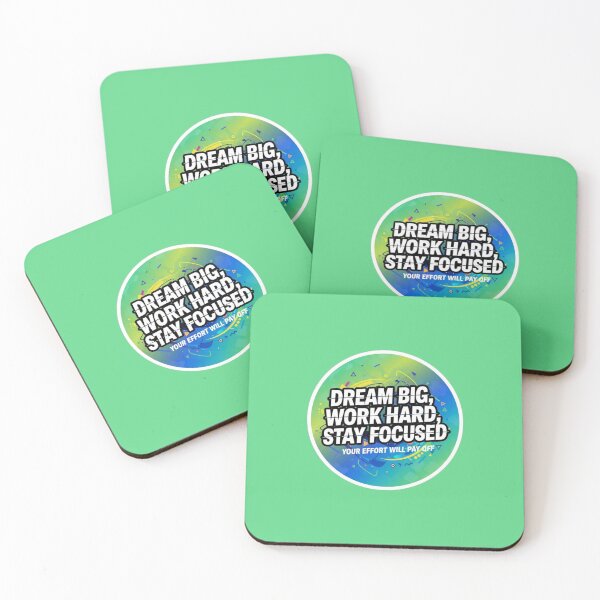 Item preview, Dream Big Work Hard Stay Focused Motivational Circle Sticker designed and sold by Scro-Ciob-Shop.