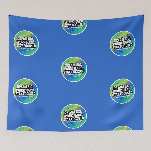 Item preview, Dream Big Work Hard Stay Focused Motivational Circle Sticker designed and sold by Scro-Ciob-Shop.