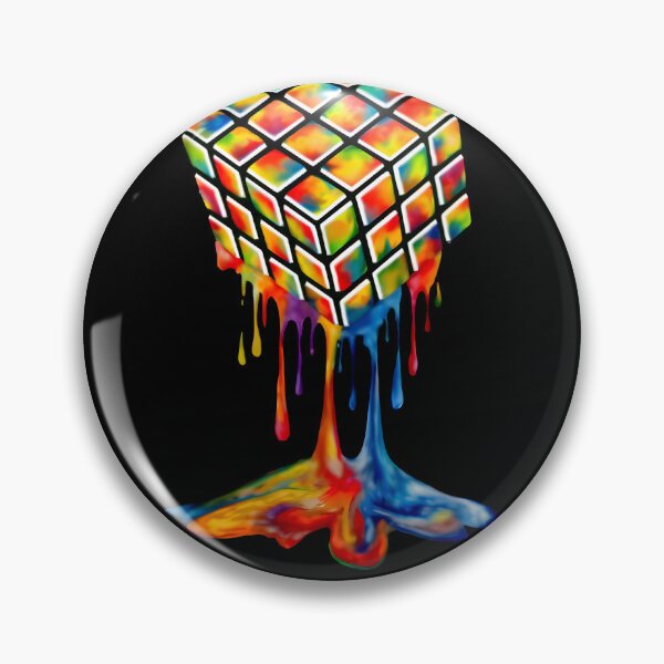 Item preview, Rubiks Cube paint drip, Nerd artwork designed and sold by LeedsArtStudio.