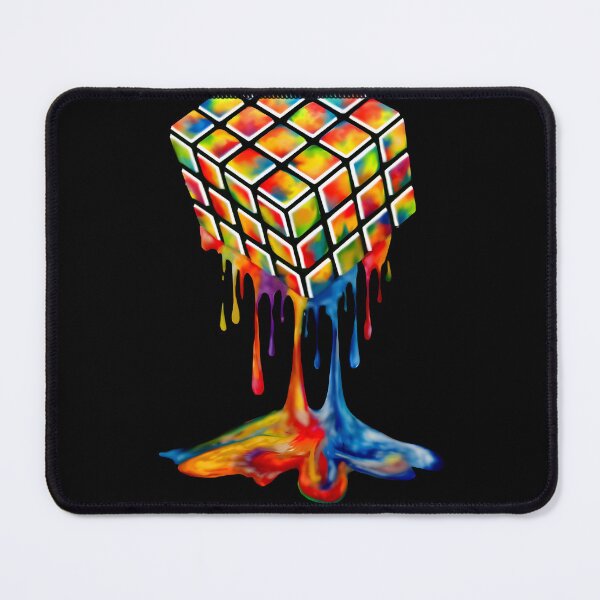 Item preview, Rubiks Cube paint drip, Nerd artwork designed and sold by LeedsArtStudio.
