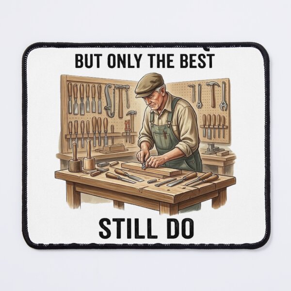 Item preview, All Men Are Created Equal But Woodworking in Their Seventies, Funny Woodworker 70th Birthday Gift, Senior Carpenter Graphic Tee designed and sold by Inkvado.