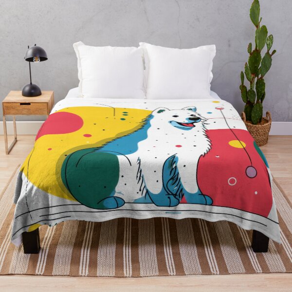 Item preview, Cute dog sits in colorful art space designed and sold by anytka.