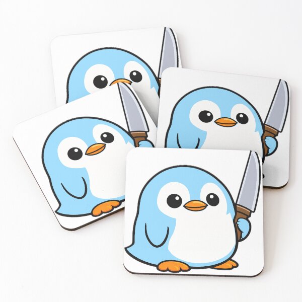 Item preview, Crazy Blue Cartoon Penguin - Funny and Cute Penguin Meme designed and sold by MessyHandsCo.