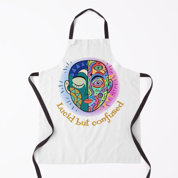 Item preview, Lucid but Confused Psychedelic Surreal Face Art designed and sold by Lily's World.