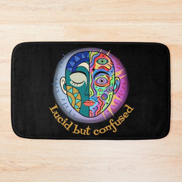 Item preview, Lucid but Confused Psychedelic Surreal Face Art designed and sold by Lily's World.