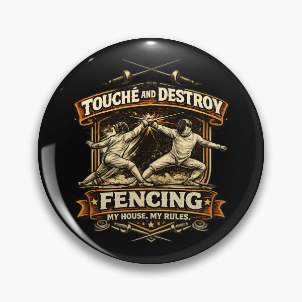 Item preview, Touché and Destroy Fencing Vintage – Funny Fencer  designed and sold by SidTastic .