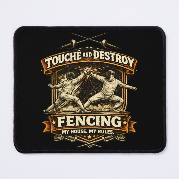 Item preview, Touché and Destroy Fencing Vintage – Funny Fencer  designed and sold by SidTastic .