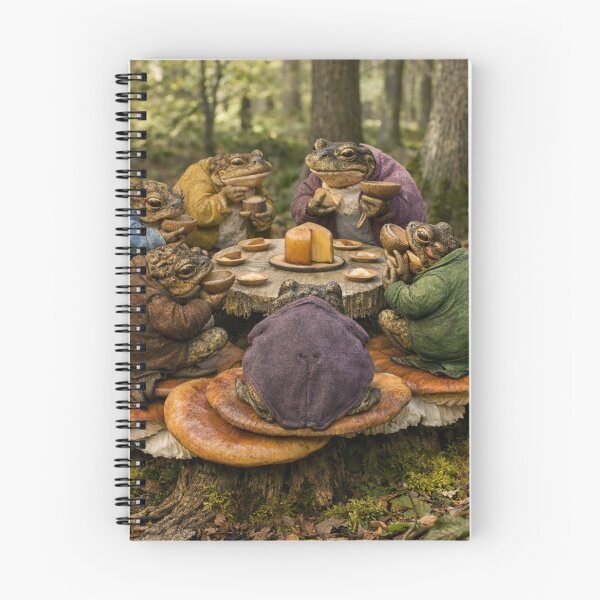 Item preview, Vintage Storybook Toad Tea Party Illustration for Whimsical Art Lovers designed and sold by RickE.