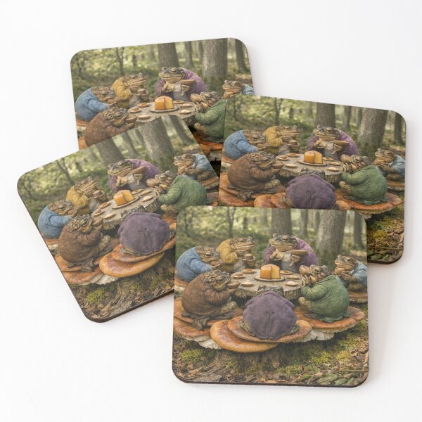 Item preview, Vintage Storybook Toad Tea Party Illustration for Whimsical Art Lovers designed and sold by RickE.