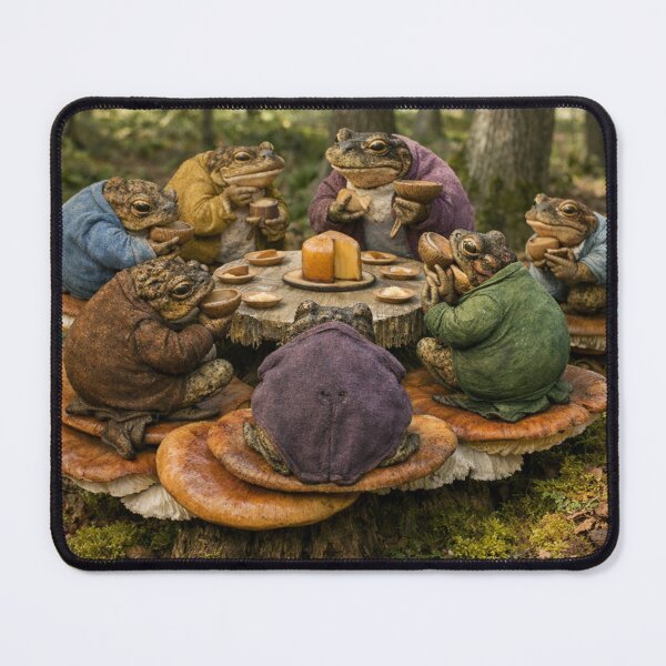 Item preview, Vintage Storybook Toad Tea Party Illustration for Whimsical Art Lovers designed and sold by RickE.