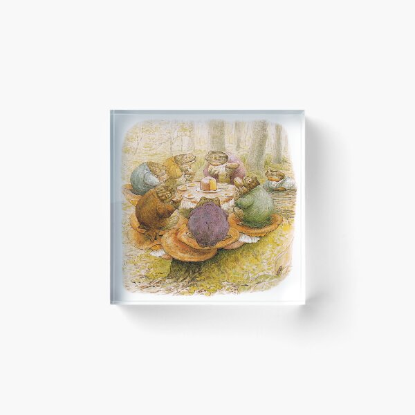 Item preview, Vintage Storybook Toad Tea Party Illustration for Whimsical Art Lovers designed and sold by RickE.