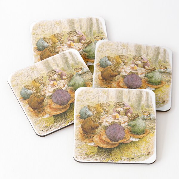 Item preview, Vintage Storybook Toad Tea Party Illustration for Whimsical Art Lovers designed and sold by RickE.