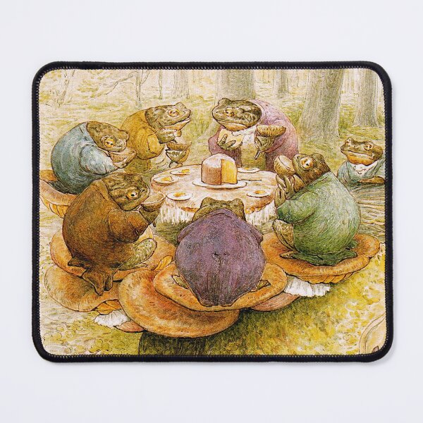 Item preview, Vintage Storybook Toad Tea Party Illustration for Whimsical Art Lovers designed and sold by RickE.