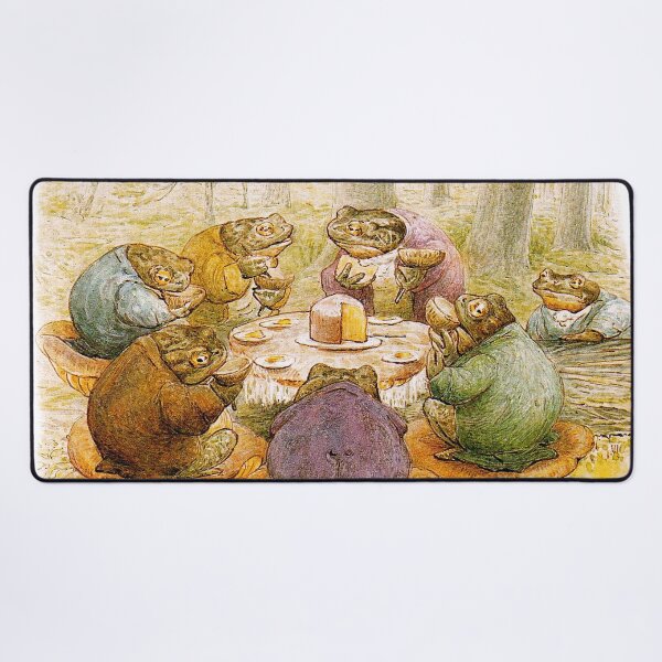 Item preview, Vintage Storybook Toad Tea Party Illustration for Whimsical Art Lovers designed and sold by RickE.