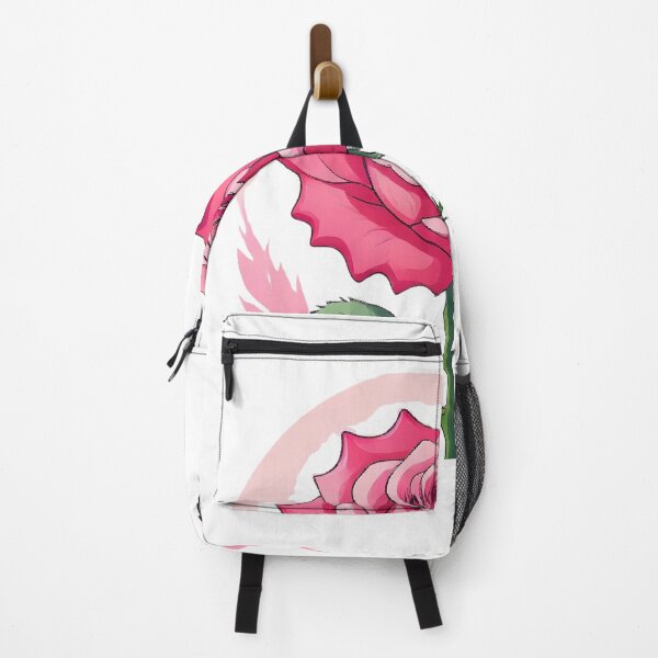 Item preview, Stylized Pink Rose with Bud – Floral Art designed and sold by Joyfulfabric.