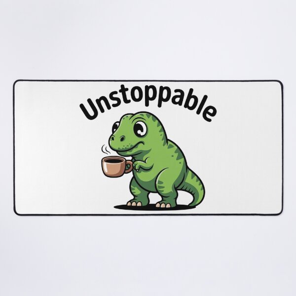 Item preview, Cute Unstoppable T-Rex Coffee - Funny Dinosaur Sticker designed and sold by Mr-wow.