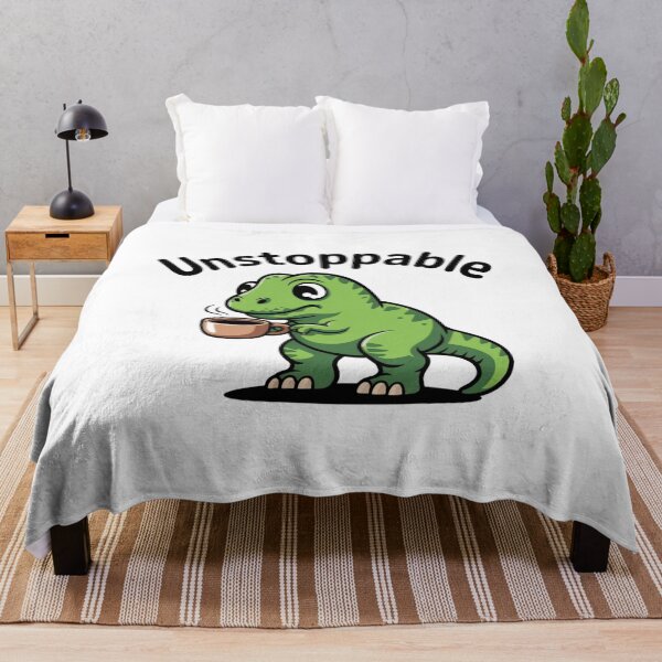 Item preview, Cute Unstoppable T-Rex Coffee - Funny Dinosaur Sticker designed and sold by Mr-wow.