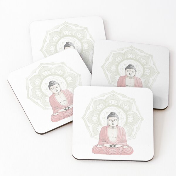 Item preview, Buddha Padma Watercolor - Dove Slate Rose - Tea Halo designed and sold by Irene Estelle.