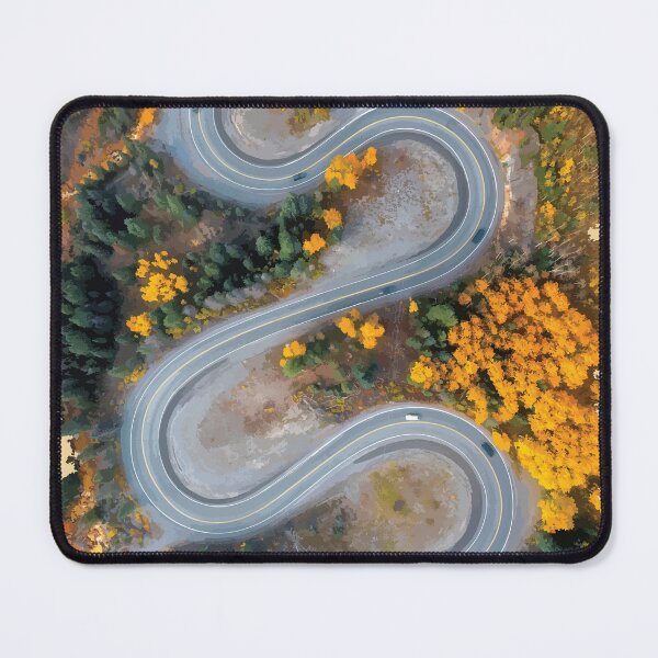 Item preview, Winding Mountain Road Through Autumn Forest designed and sold by Arturo Daniel Garcia Palomo.
