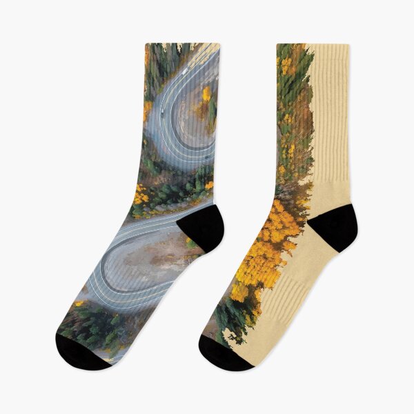 Item preview, Winding Mountain Road Through Autumn Forest designed and sold by Arturo Daniel Garcia Palomo.