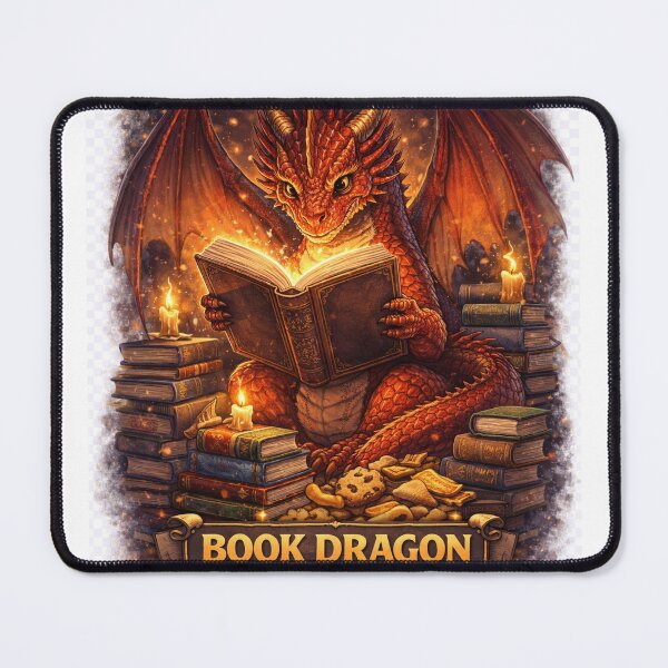 Item preview, Book Dragon – Cute Reading Dragon Fantasy Book Lover Design designed and sold by CSOApparels.