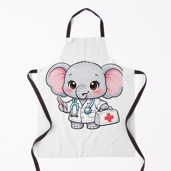Item preview, Cute Baby Elephant Doctor Pediatrician Medical Art designed and sold by LegatoDesigne.