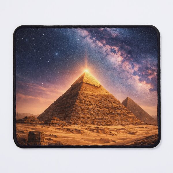 Item preview, Great Pyramids of Giza Under the Milky Way – Ancient Egypt Cosmic Art designed and sold by Queen Cleopatra.