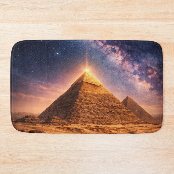 Item preview, Great Pyramids of Giza Under the Milky Way – Ancient Egypt Cosmic Art designed and sold by Queen Cleopatra.