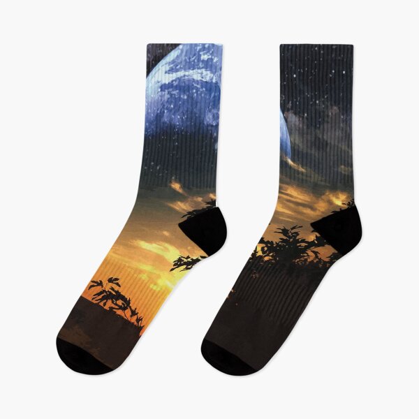 Item preview, Surreal Sunset Landscape with Earth Above designed and sold by Arturo Daniel Garcia Palomo.