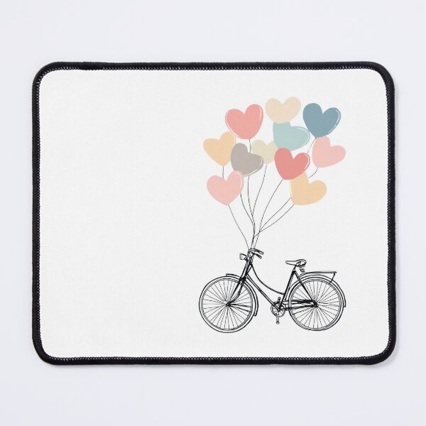 Item preview, Bicycle with heart-shaped balloons designed and sold by anytka.