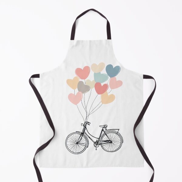 Item preview, Bicycle with heart-shaped balloons designed and sold by anytka.