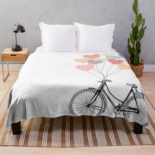 Item preview, Bicycle with heart-shaped balloons designed and sold by anytka.