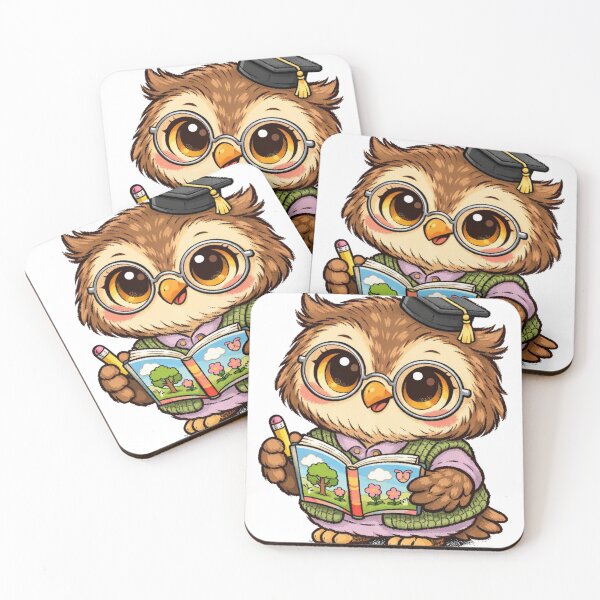 Item preview, Cute Baby Owl Professor Teacher Graduation Art designed and sold by LegatoDesigne.