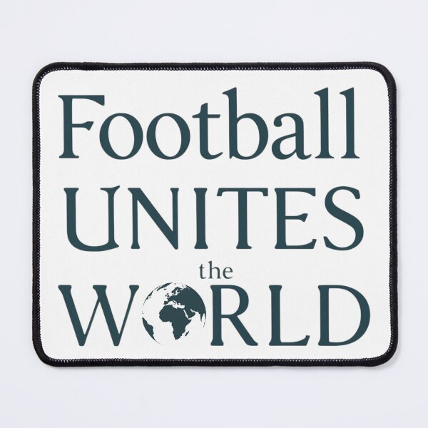 Item preview, Football Unites The World Minimalist Typography designed and sold by Little-Miracle.