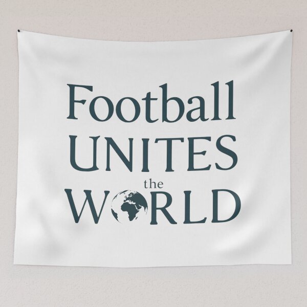 Item preview, Football Unites The World Minimalist Typography designed and sold by Little-Miracle.