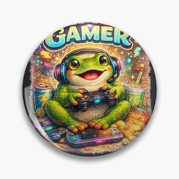 Item preview, Epic Gamer Frog – Cute Gaming Frog with Controller designed and sold by CSOApparels.