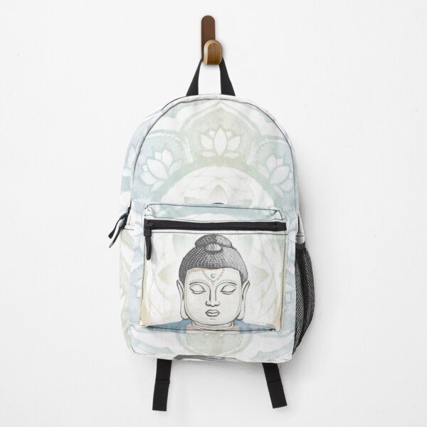 Item preview, Buddha Padma Watercolor - Dove Slate Sky - Rainbow Sorbet Halo designed and sold by Irene Estelle.