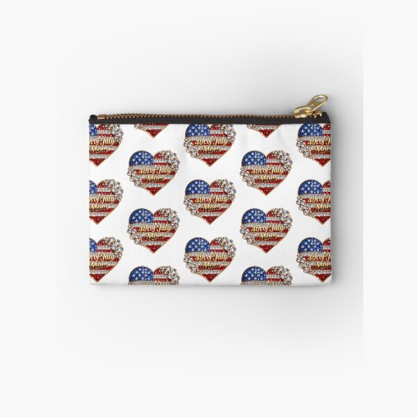 Item preview, USA 250th, 4th of July Mom, Rhinestone Heart America Flag with rhinestone jeweled designed and sold by Adadita.