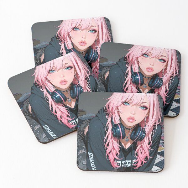 Item preview, RIPLEY: Pink Hair Gamer Girl Gaming Setup Poster designed and sold by BorgSpareParts.