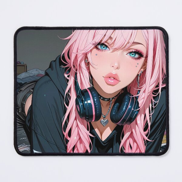 Item preview, RIPLEY: Pink Hair Gamer Girl Gaming Setup Poster designed and sold by BorgSpareParts.