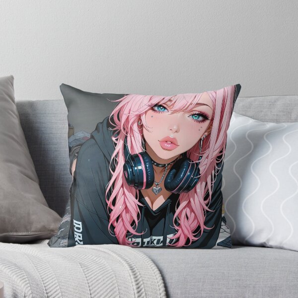 Item preview, RIPLEY: Pink Hair Gamer Girl Gaming Setup Poster designed and sold by BorgSpareParts.