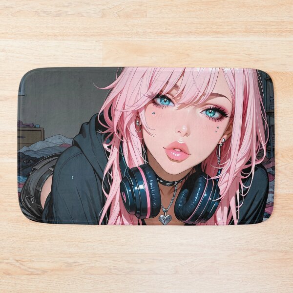 Item preview, RIPLEY: Pink Hair Gamer Girl Gaming Setup Poster designed and sold by BorgSpareParts.