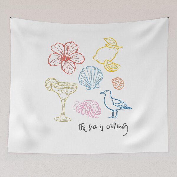 Item preview, The Sea Is Calling Beach Ocean Life Summer Vacation designed and sold by izmb.
