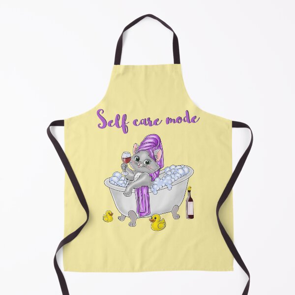Item preview, Self Care Mode Cat – Relaxing Bath Wine Aesthetic Design designed and sold by BlackCat Vibe.