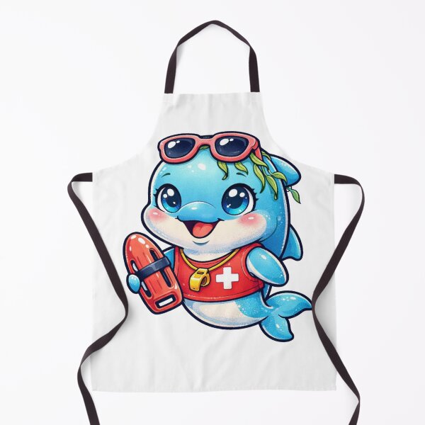 Item preview, Cute Baby Dolphin Lifeguard Beach Rescue Art designed and sold by LegatoDesigne.