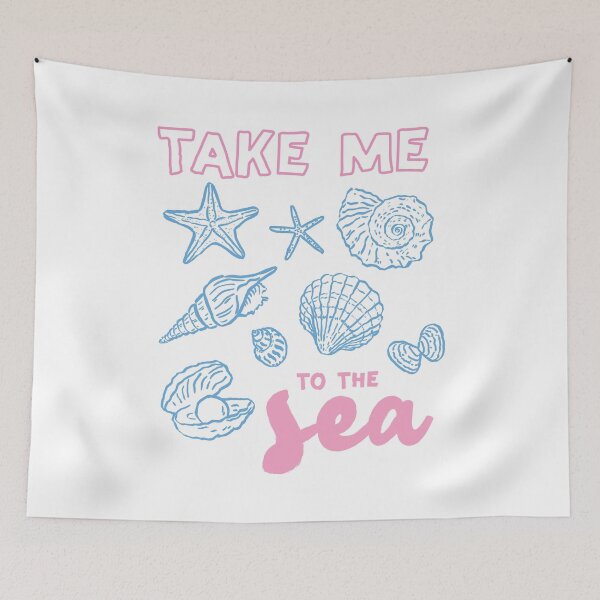 Item preview, Take Me To The Sea Starfish Seashell Ocean Marine Art designed and sold by izmb.