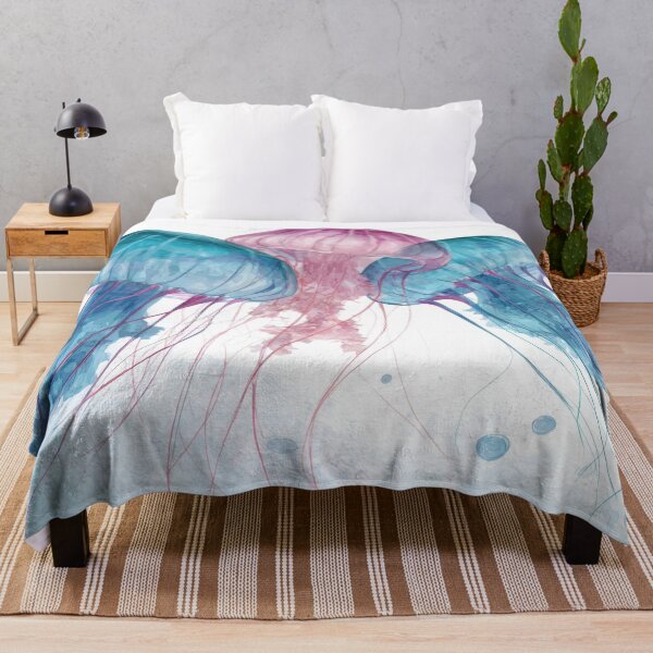 Item preview, Colorful jellyfish swimming in water designed and sold by anytka.