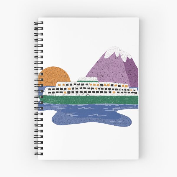 Item preview, Seattle Ferry Boat Illustration designed and sold by KitschByKate.